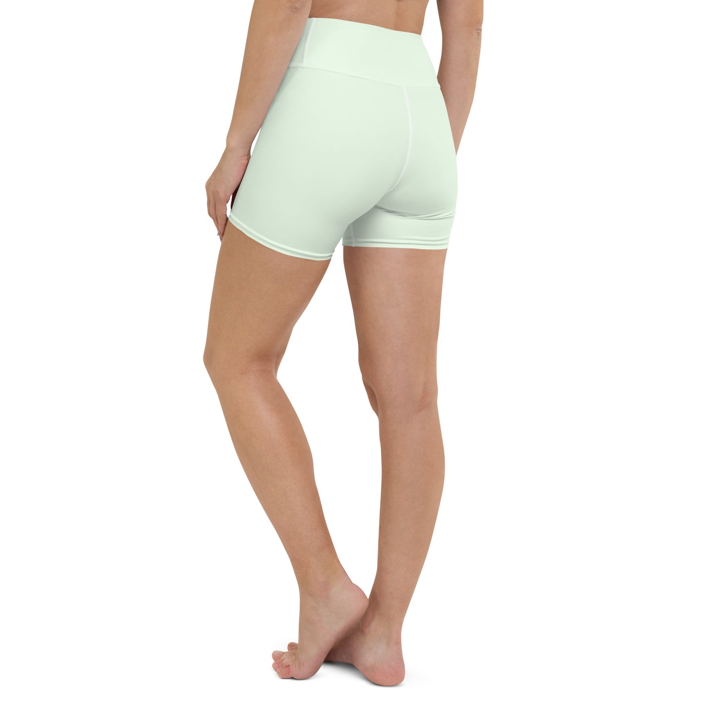 Pastel Mint High-Rise Yoga Shorts