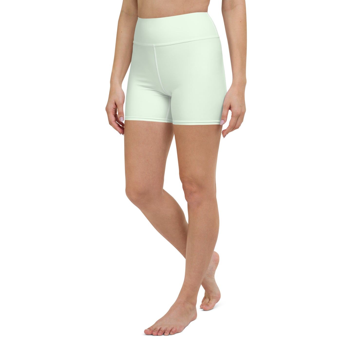 Pastel Mint High-Rise Yoga Shorts