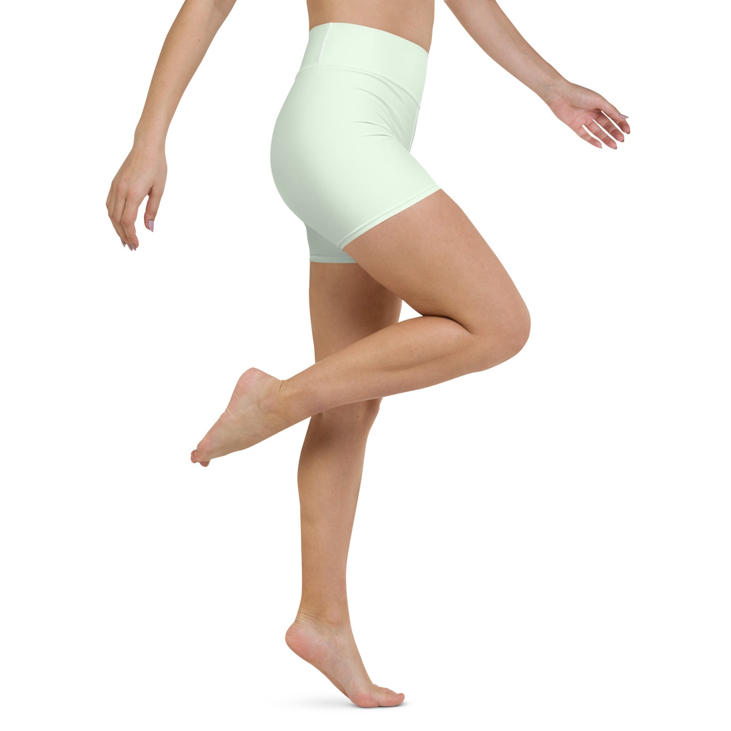 Pastel Mint High-Rise Yoga Shorts