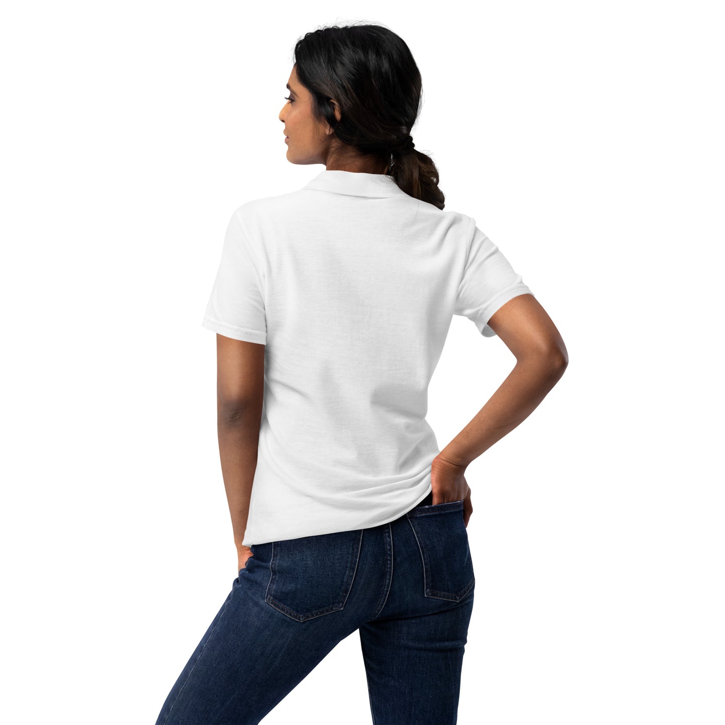 American Flag Women’s Pique Polo Shirt