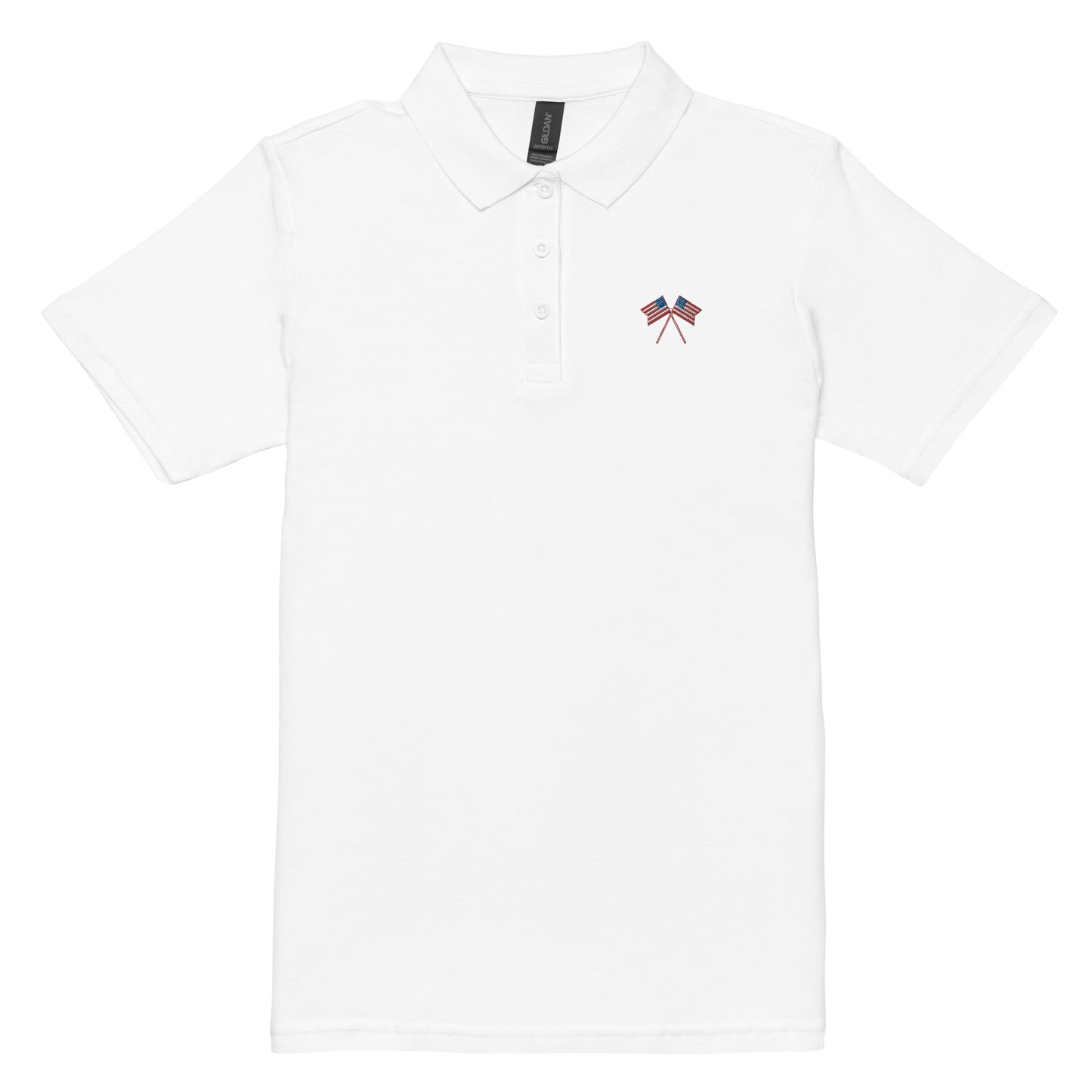American Flag Women’s Pique Polo Shirt