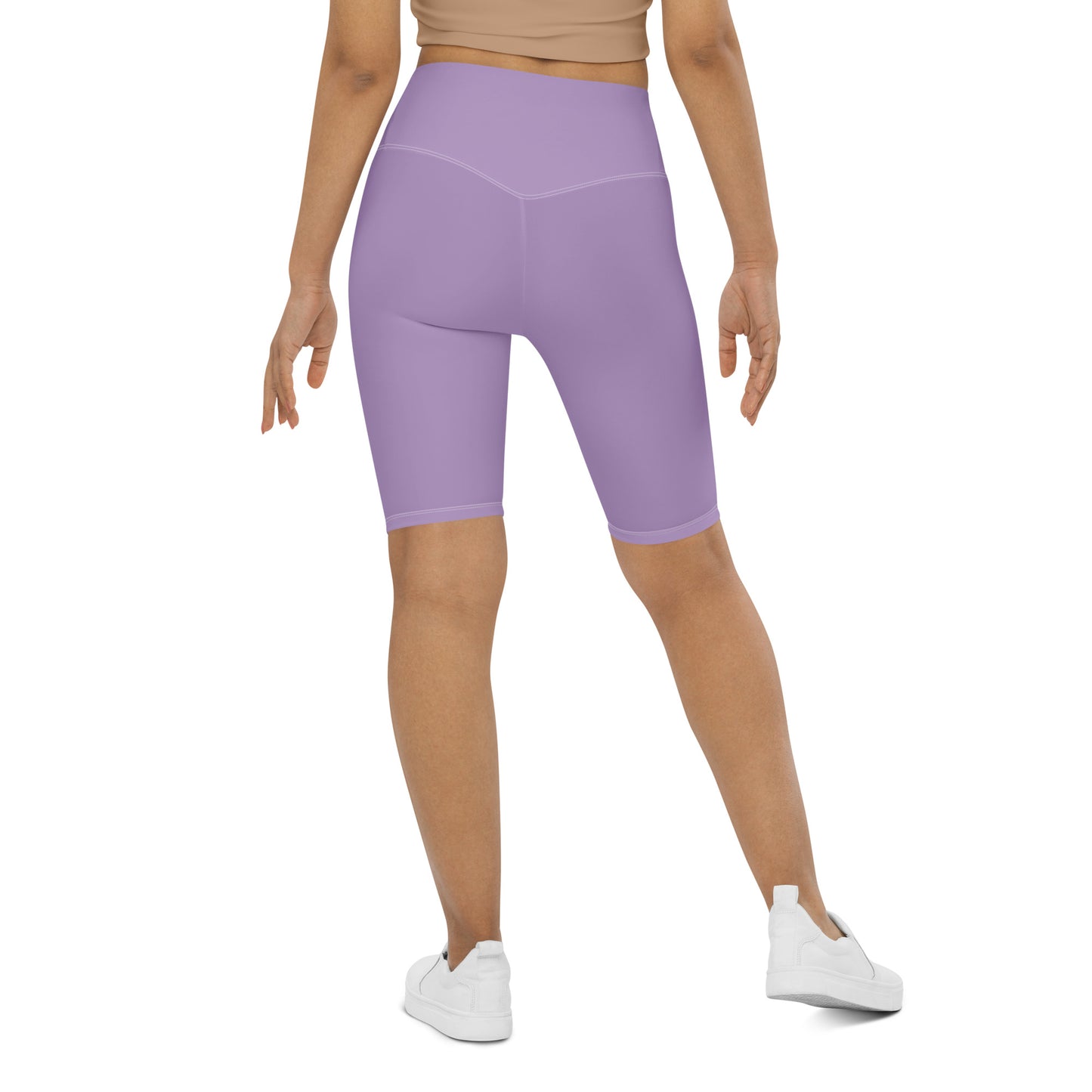 Lavender High-Rise Biker Shorts