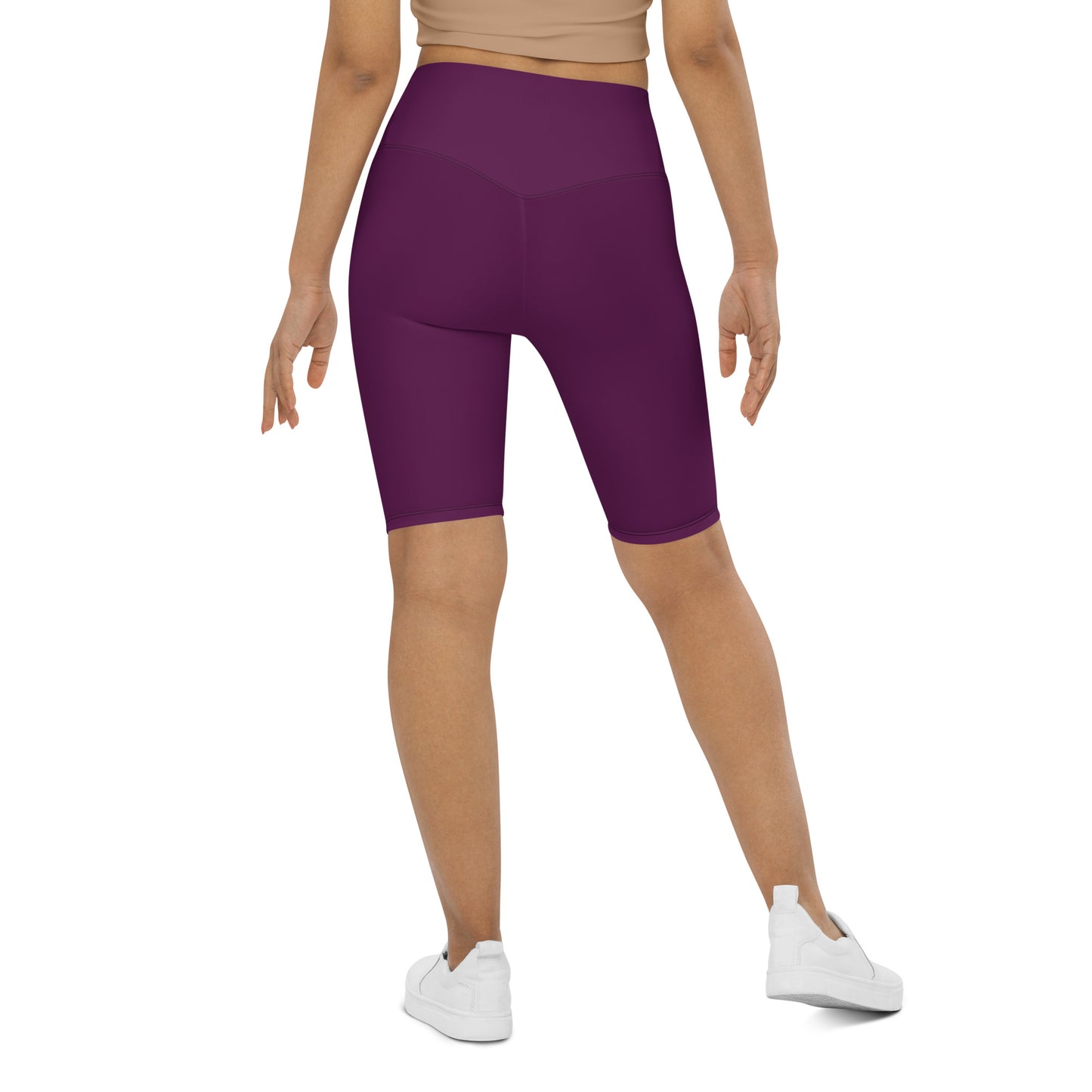 Magenta Purple High-Rise Biker Shorts