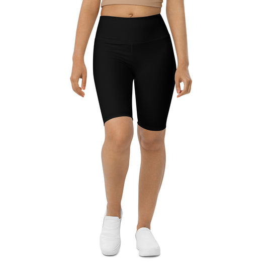 Black High-Rise Biker Shorts