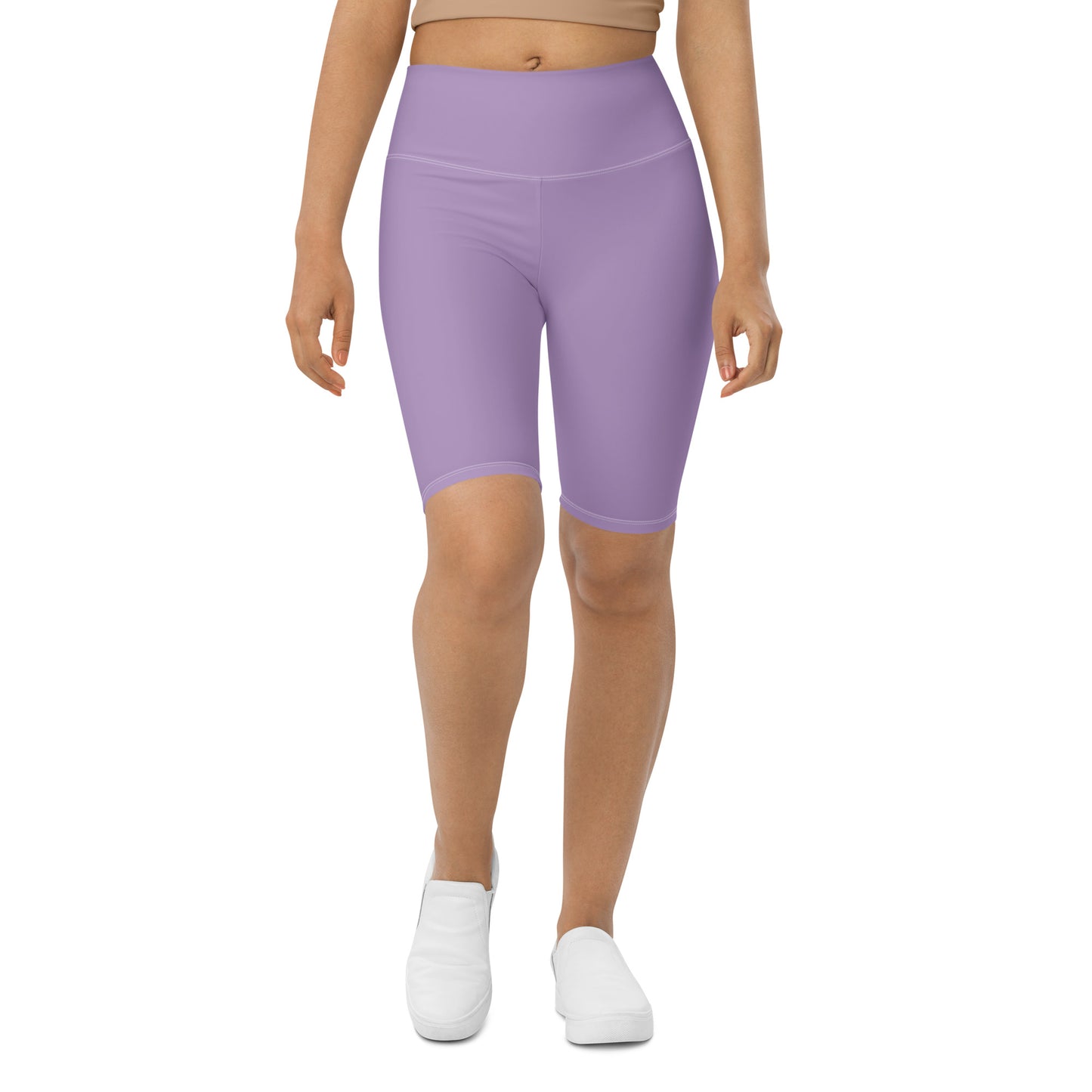 Lavender High-Rise Biker Shorts