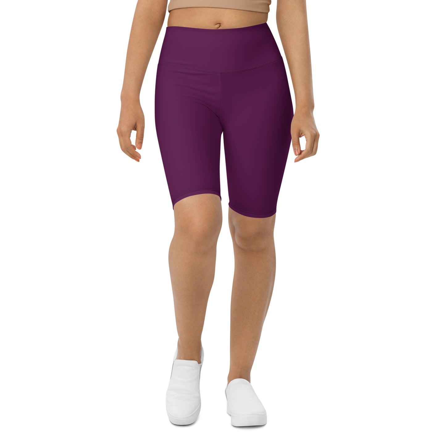 Magenta Purple High-Rise Biker Shorts