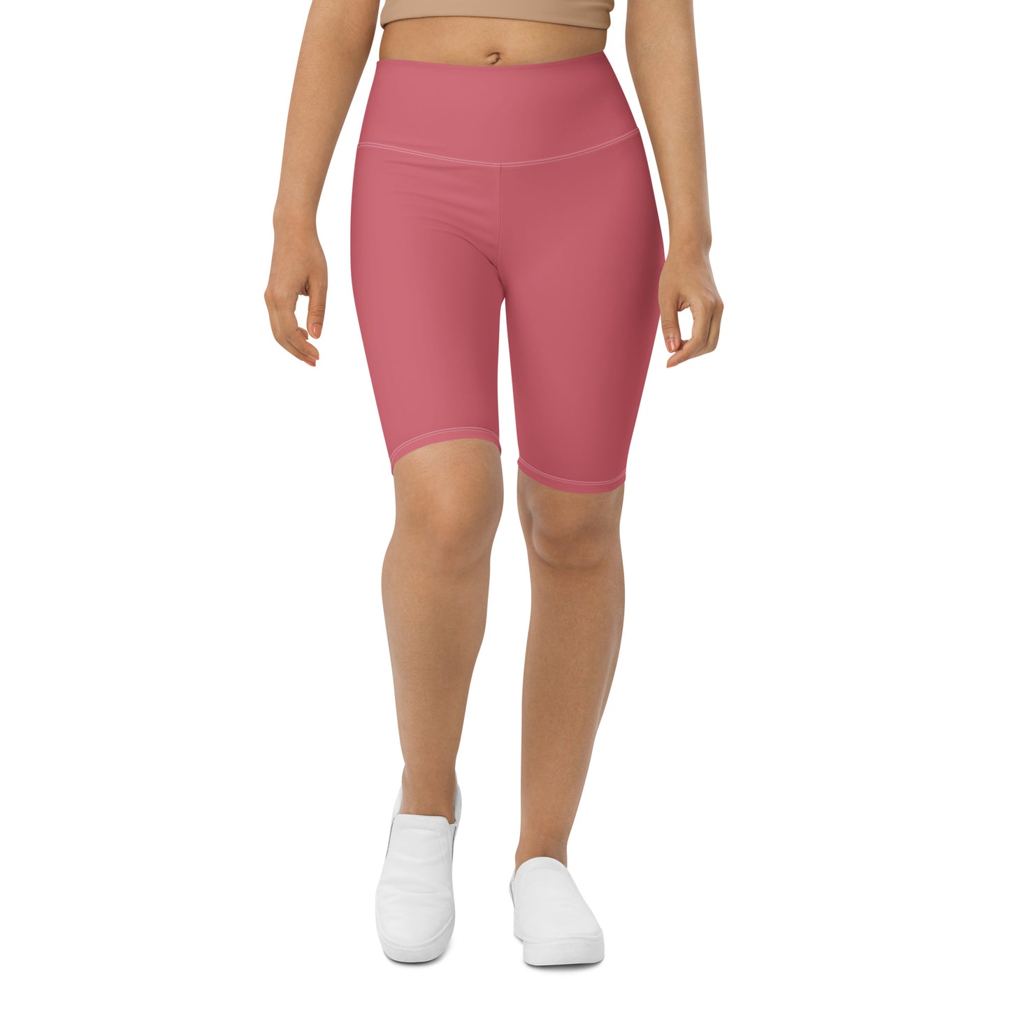 Pink High-Rise Biker Shorts