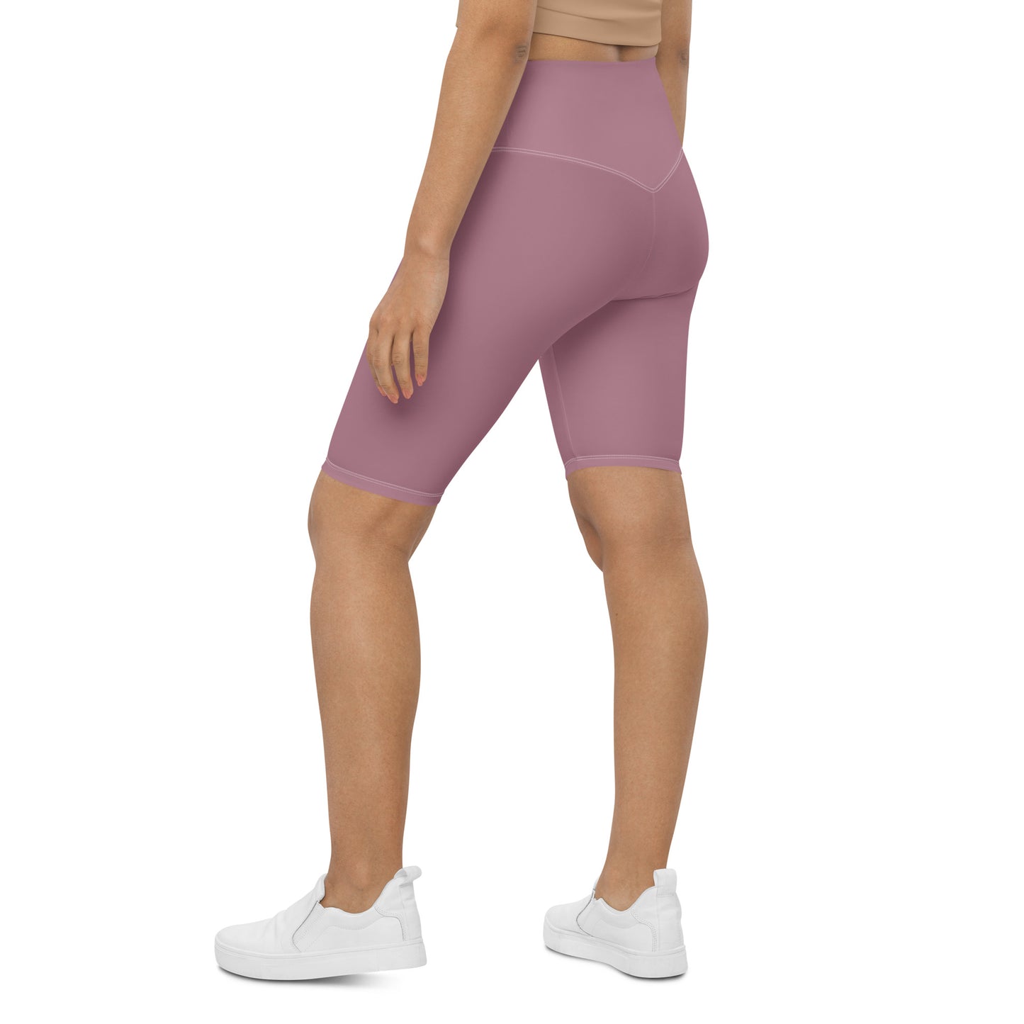 Purple Mauve High-Rise Biker Shorts