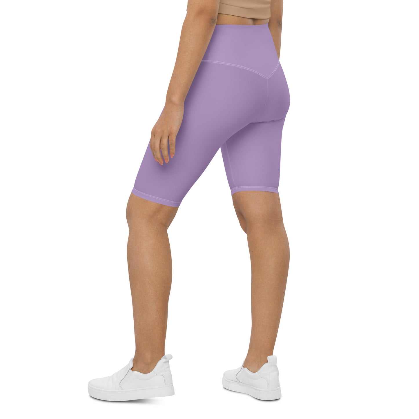 Lavender High-Rise Biker Shorts