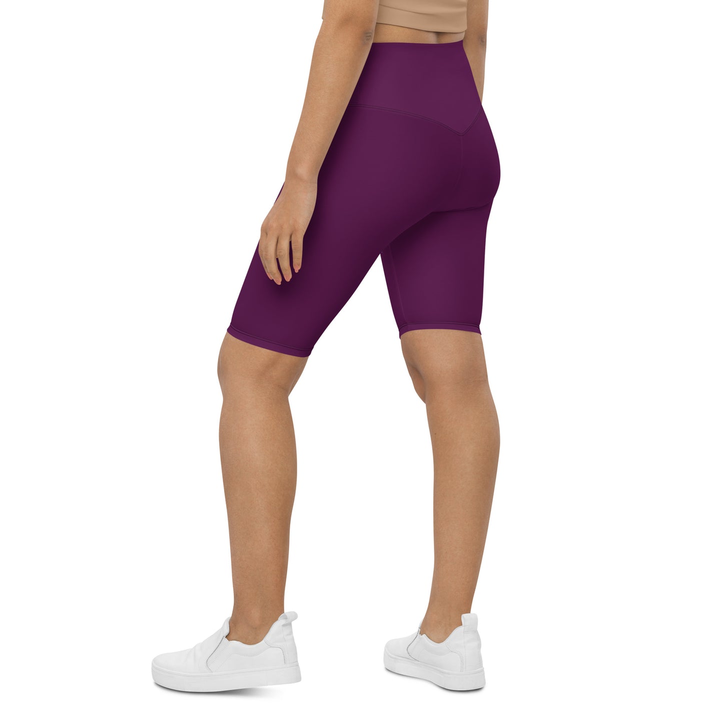 Magenta Purple High-Rise Biker Shorts