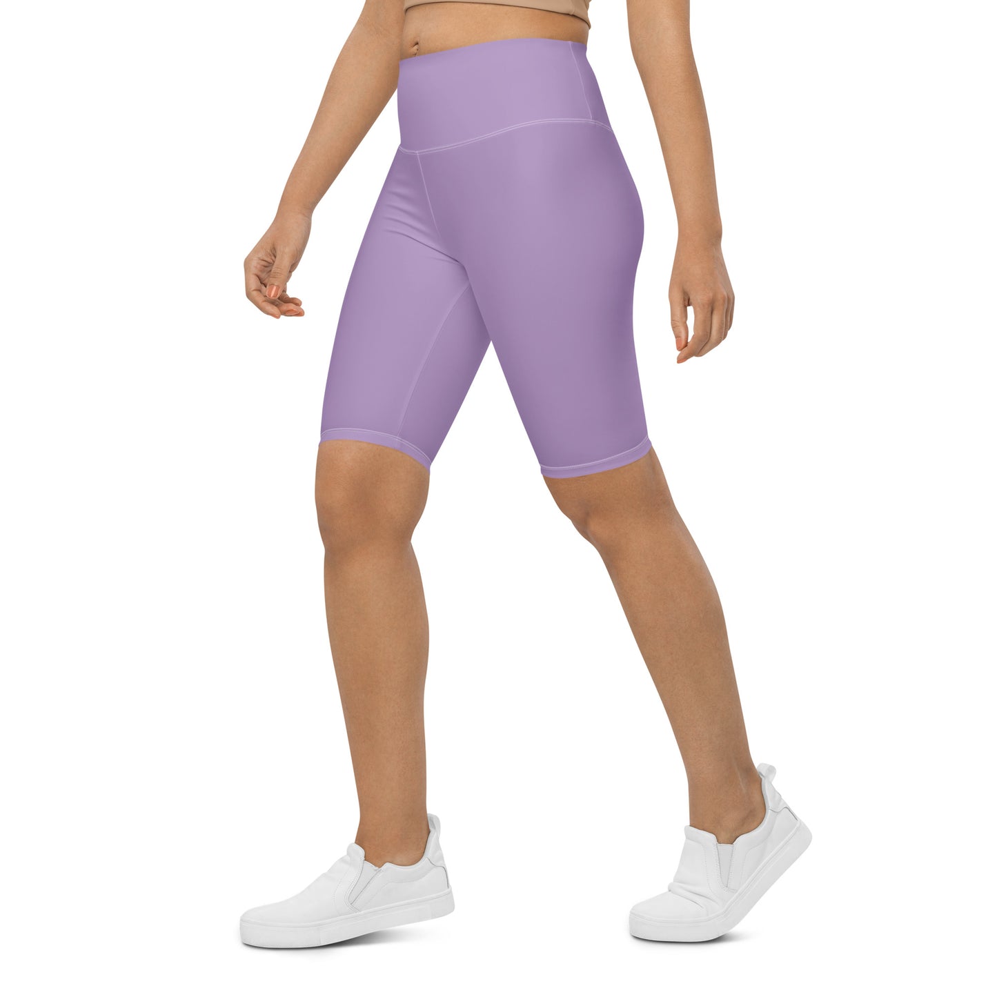 Lavender High-Rise Biker Shorts