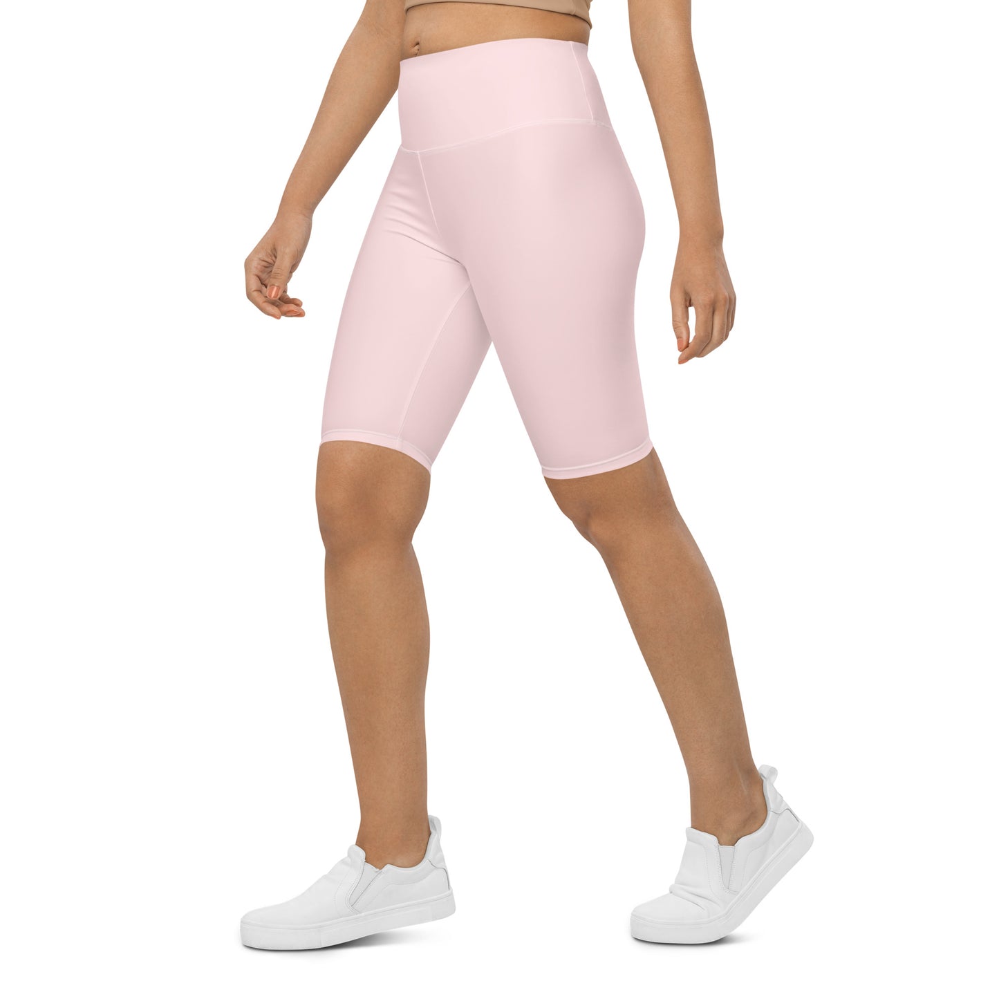 Pastel Pink High-Rise Biker Shorts