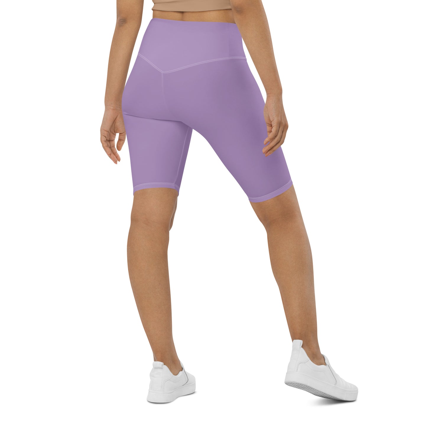 Lavender High-Rise Biker Shorts