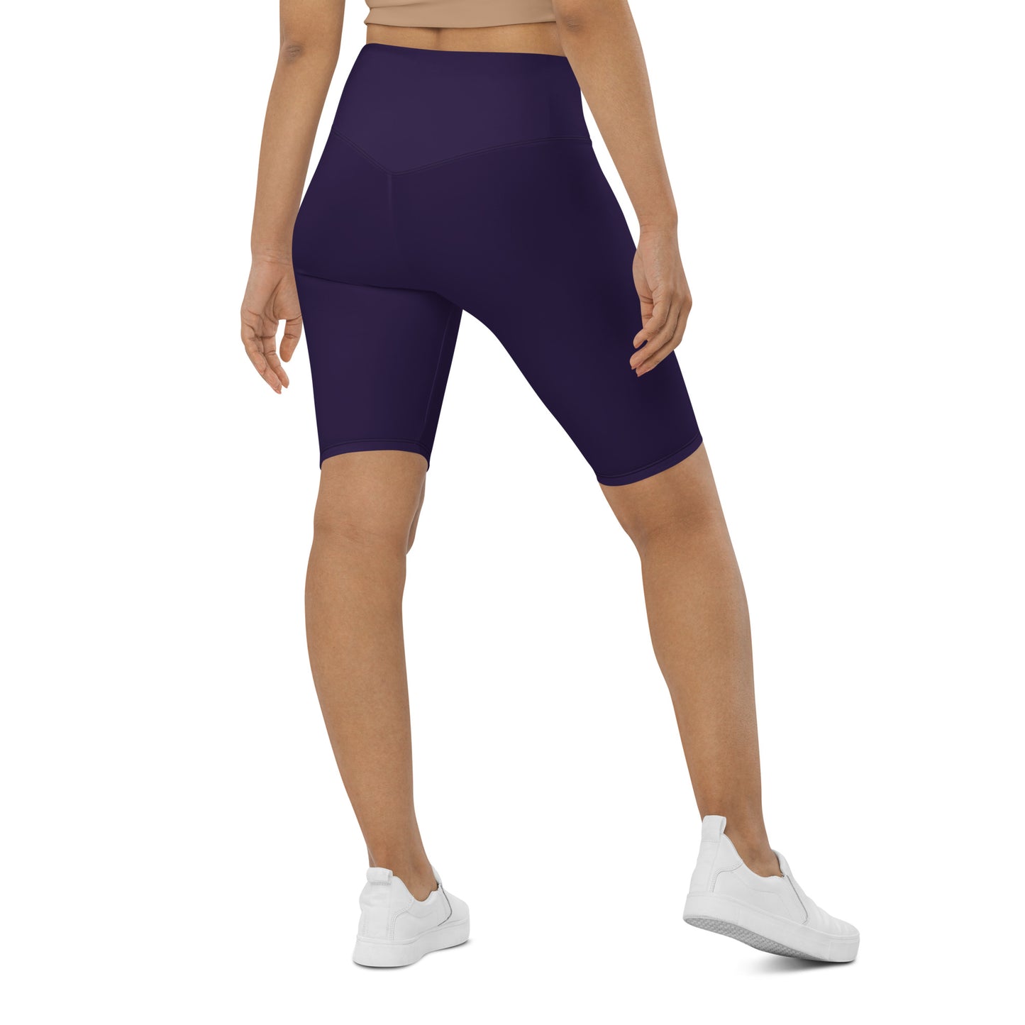 Dark Purple High-Rise Biker Shorts