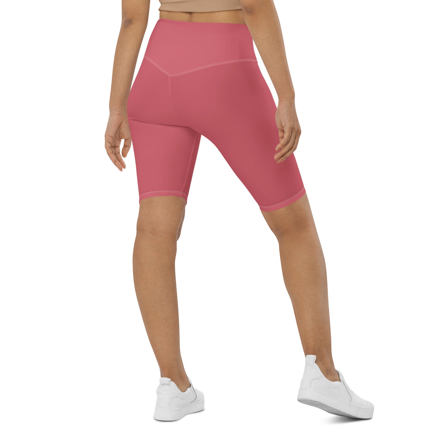 Pink High-Rise Biker Shorts