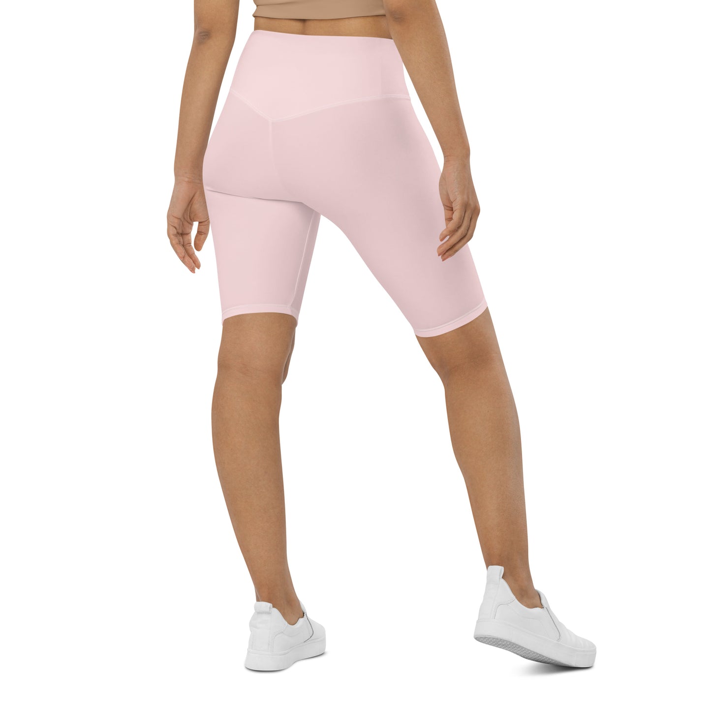 Pastel Pink High-Rise Biker Shorts