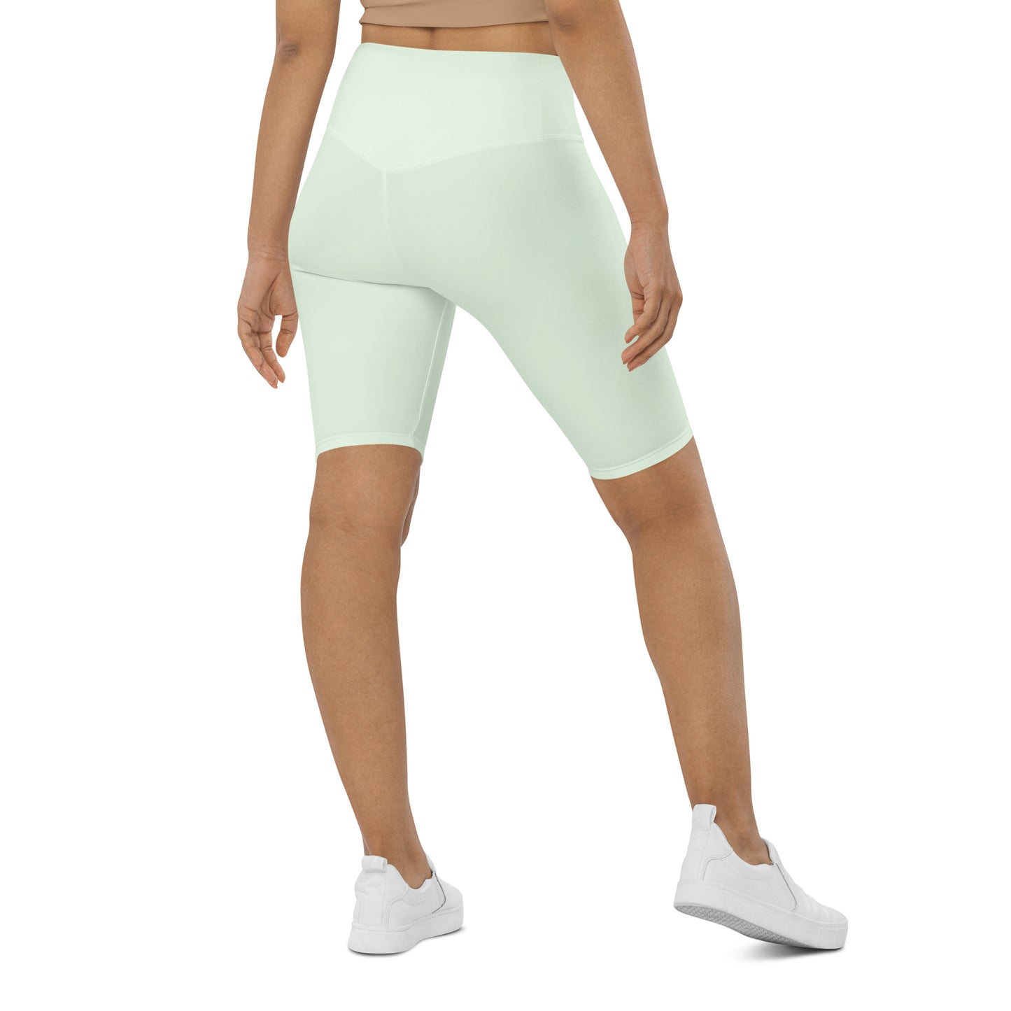 Pastel Mint High-Rise Biker Shorts