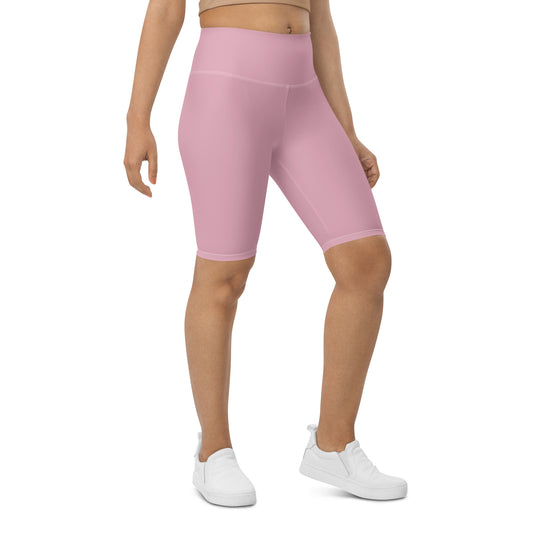 Neutral Pink High-Rise Biker Shorts