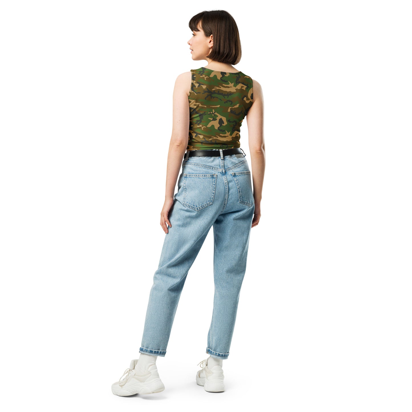 M81 Woodland Camo Crop Top