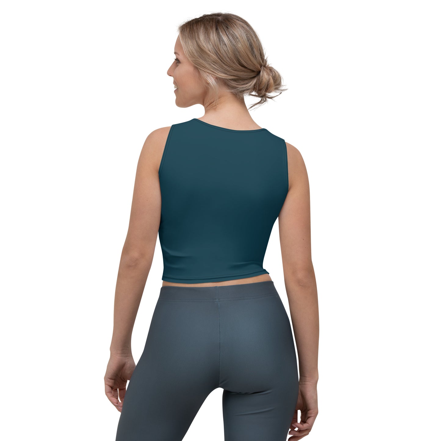 Petrol Blue Athletic Crop Top