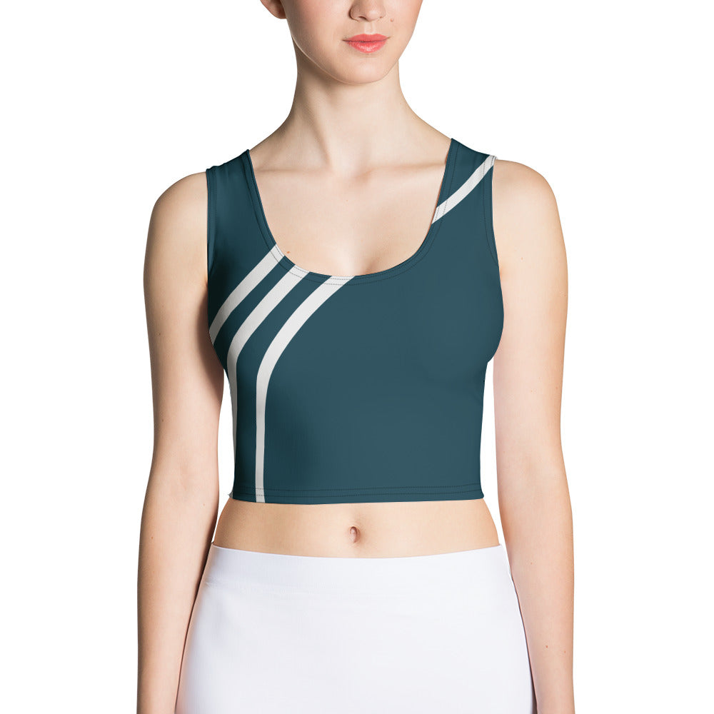 Petrol Blue Athletic Crop Top