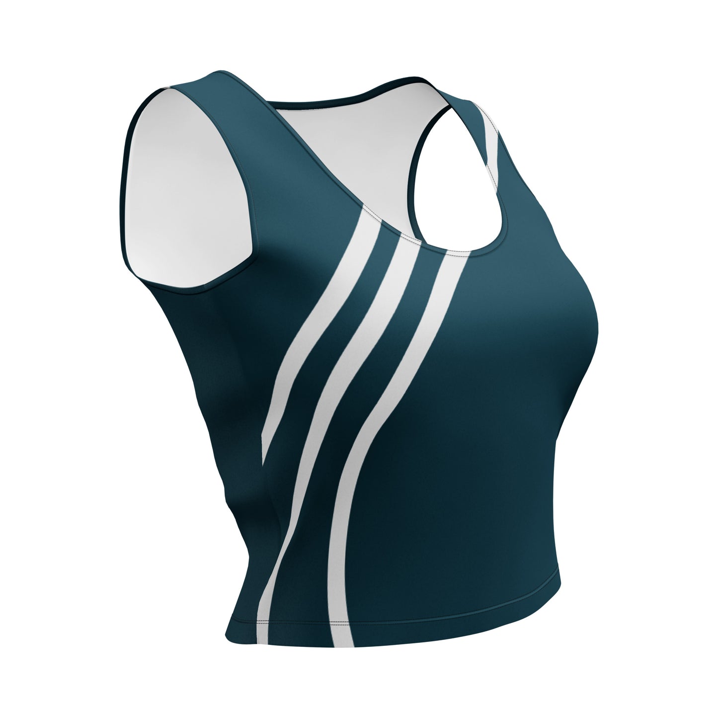 Petrol Blue Athletic Crop Top