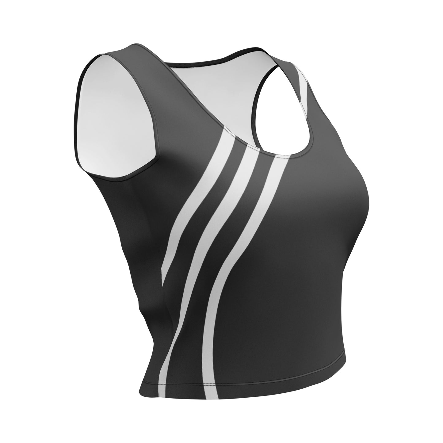 Graphite Athletic Crop Top