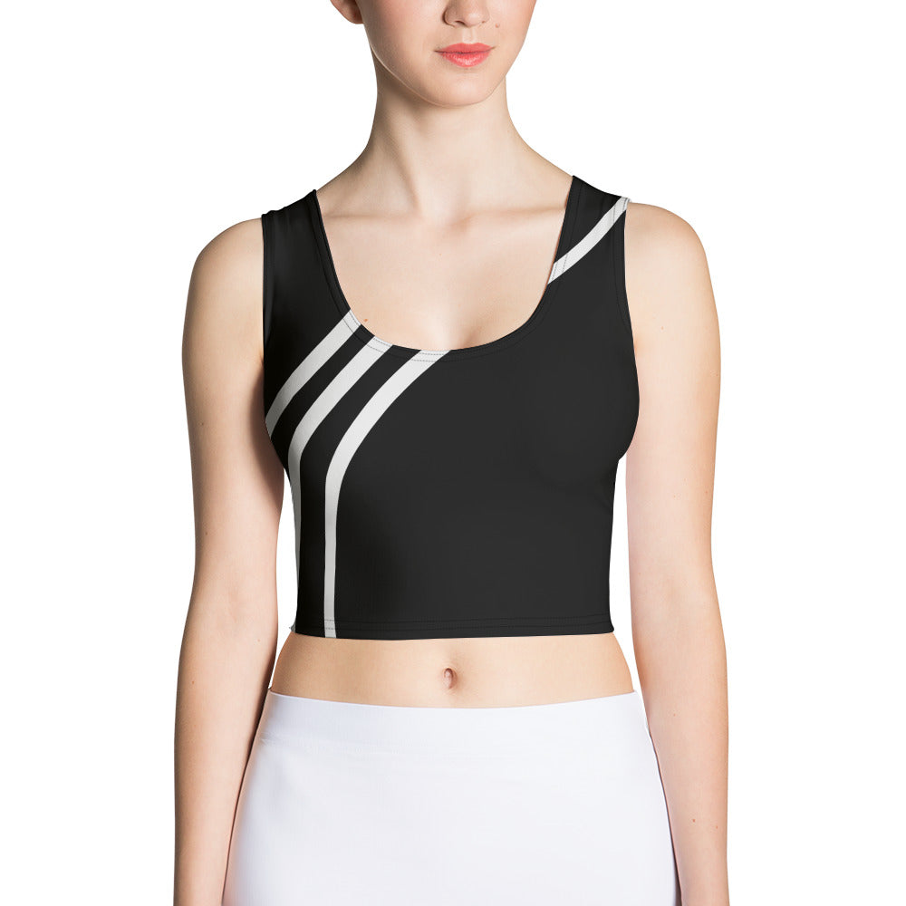 Black Athletic Crop Top