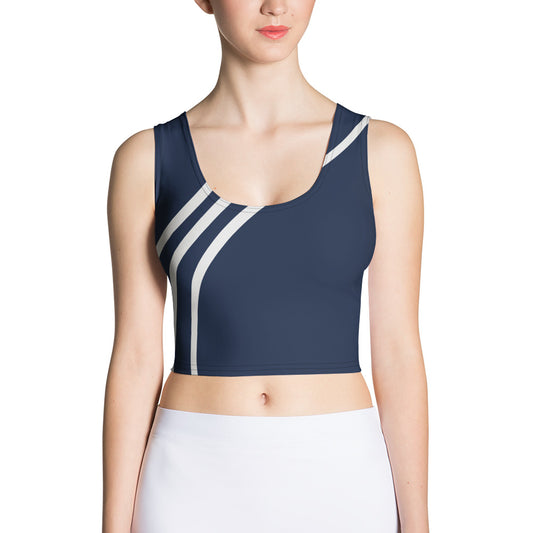 Navy Athletic Crop Top