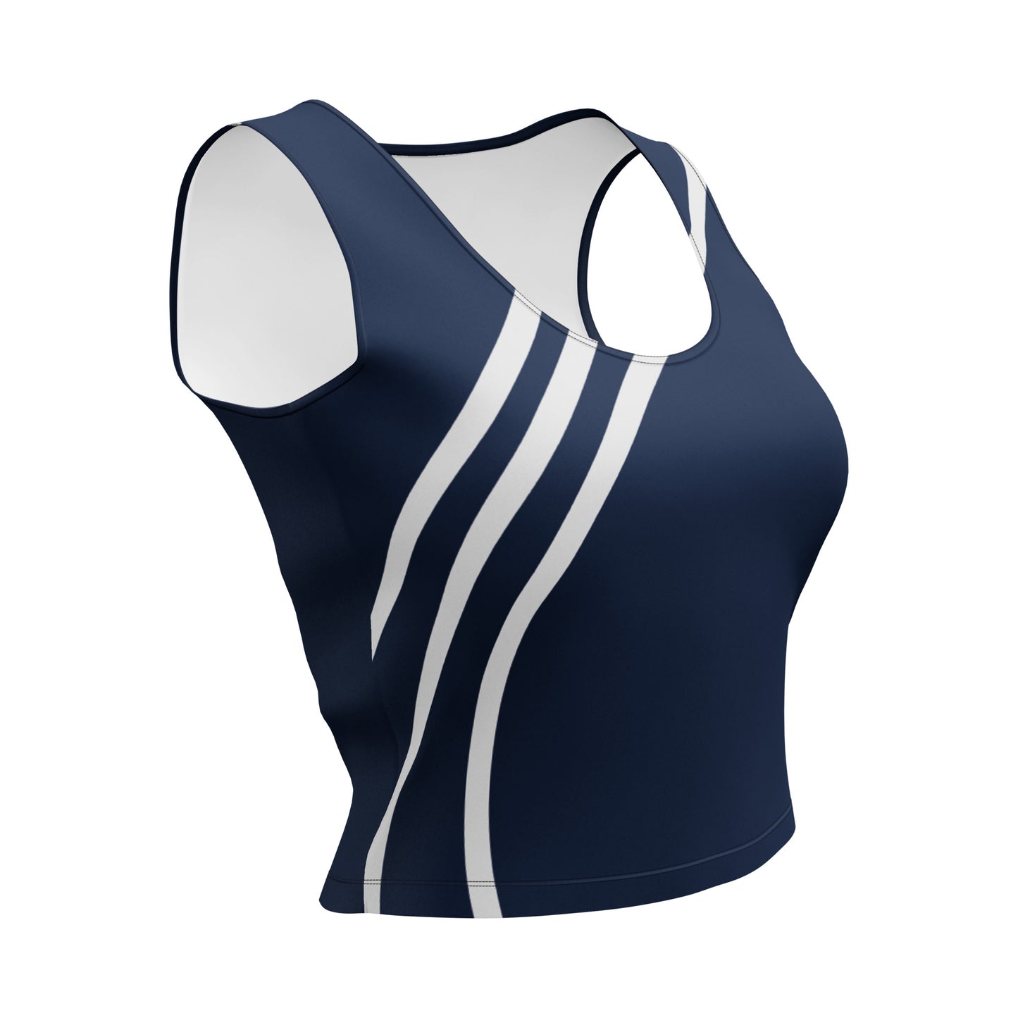 Navy Athletic Crop Top