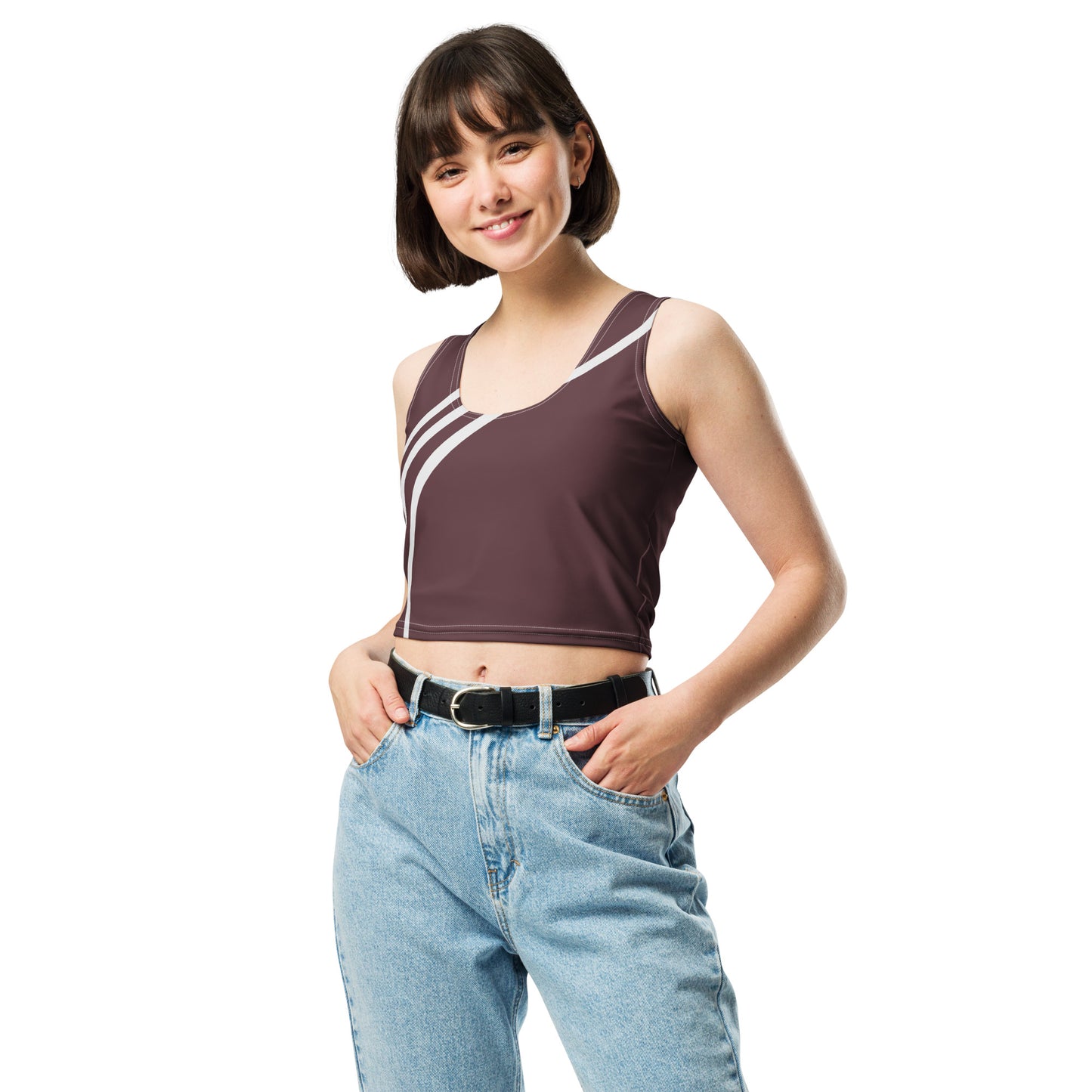 Walnut Athletic Crop Top