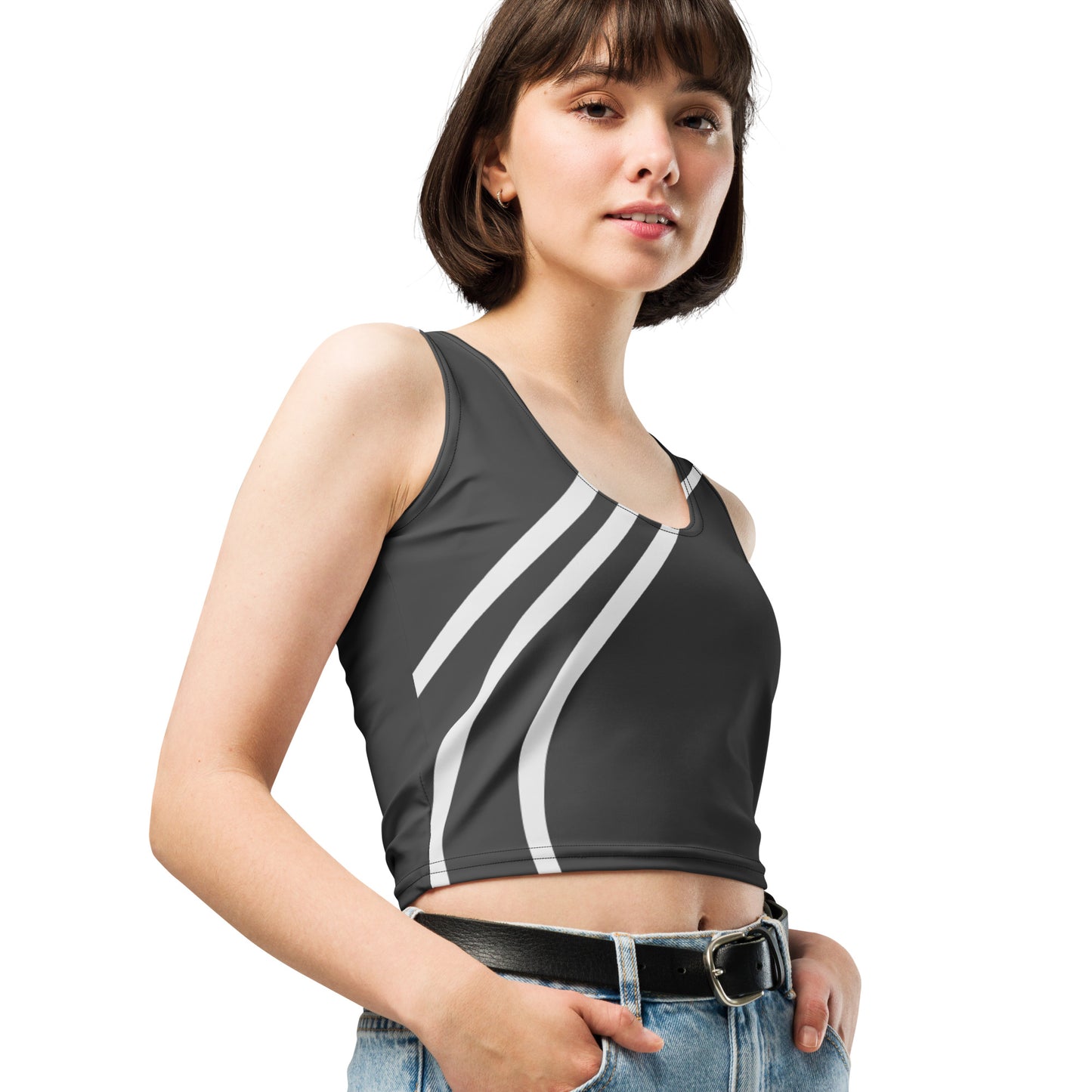 Graphite Athletic Crop Top