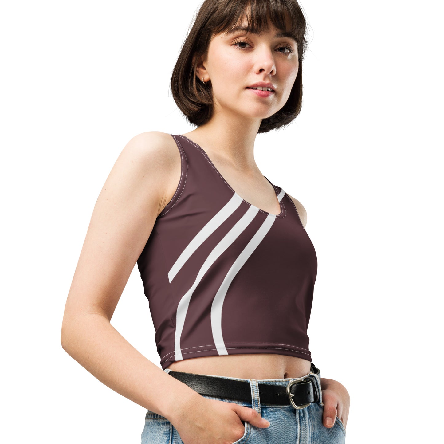 Walnut Athletic Crop Top