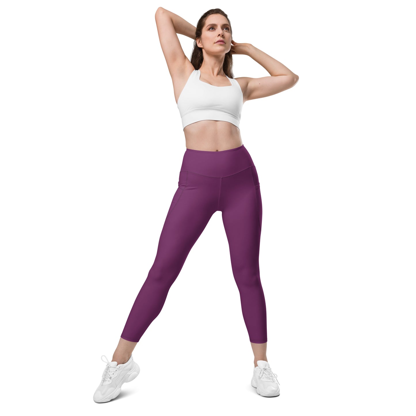 Purple Tight Leggings with Pockets