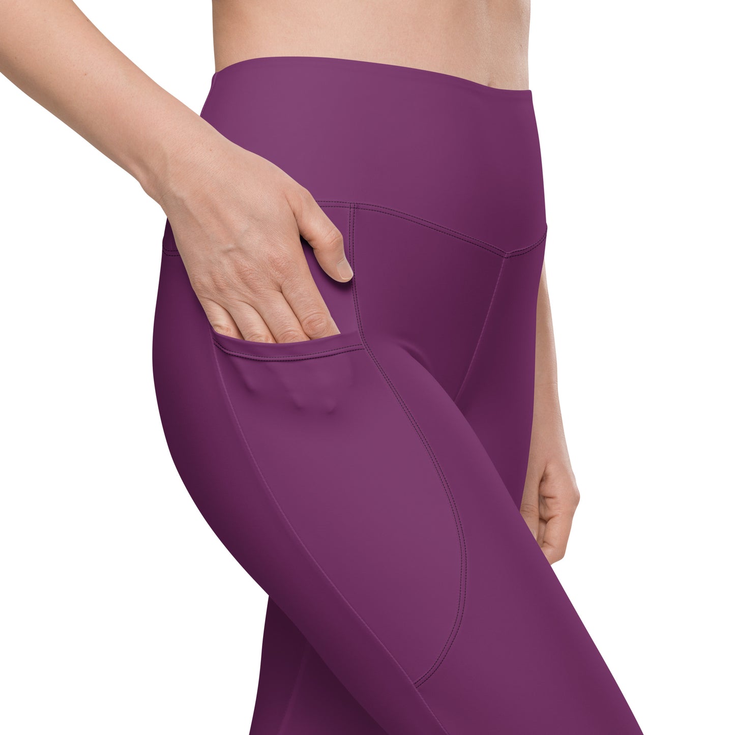 Purple Tight Leggings with Pockets