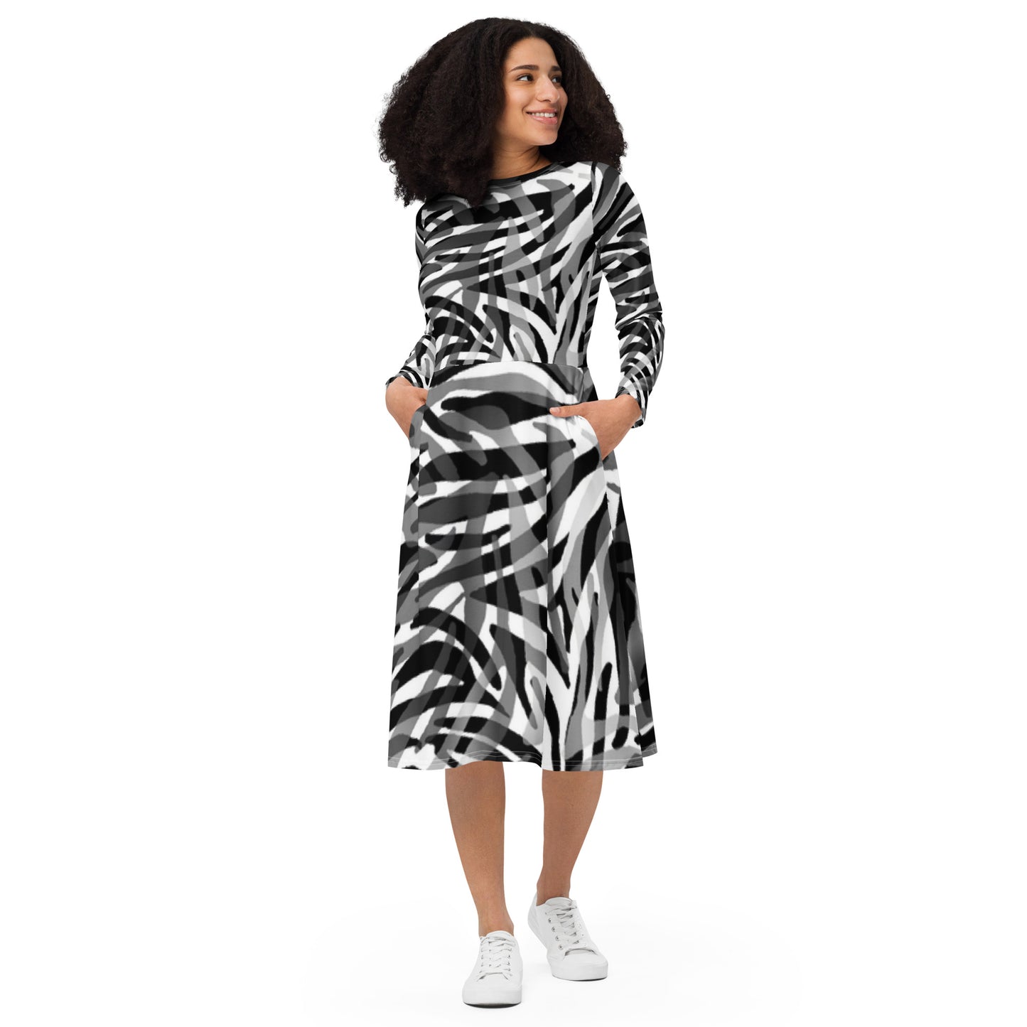 Kayla Long Sleeve Midi Dress