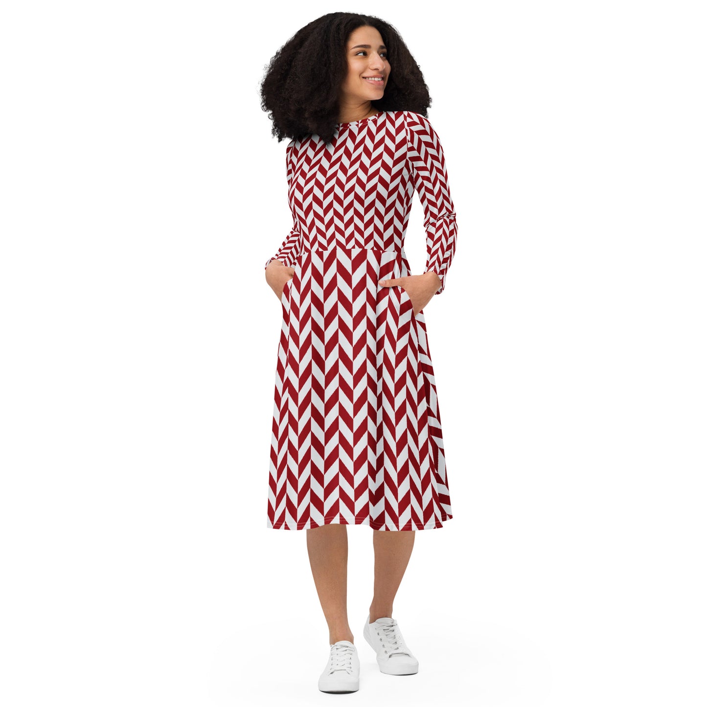 Mia Long Sleeve Midi Dress