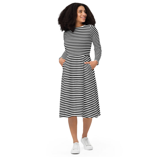 Riley Long Sleeve Midi Dress