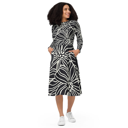 Cassie Long Sleeve Midi Dress