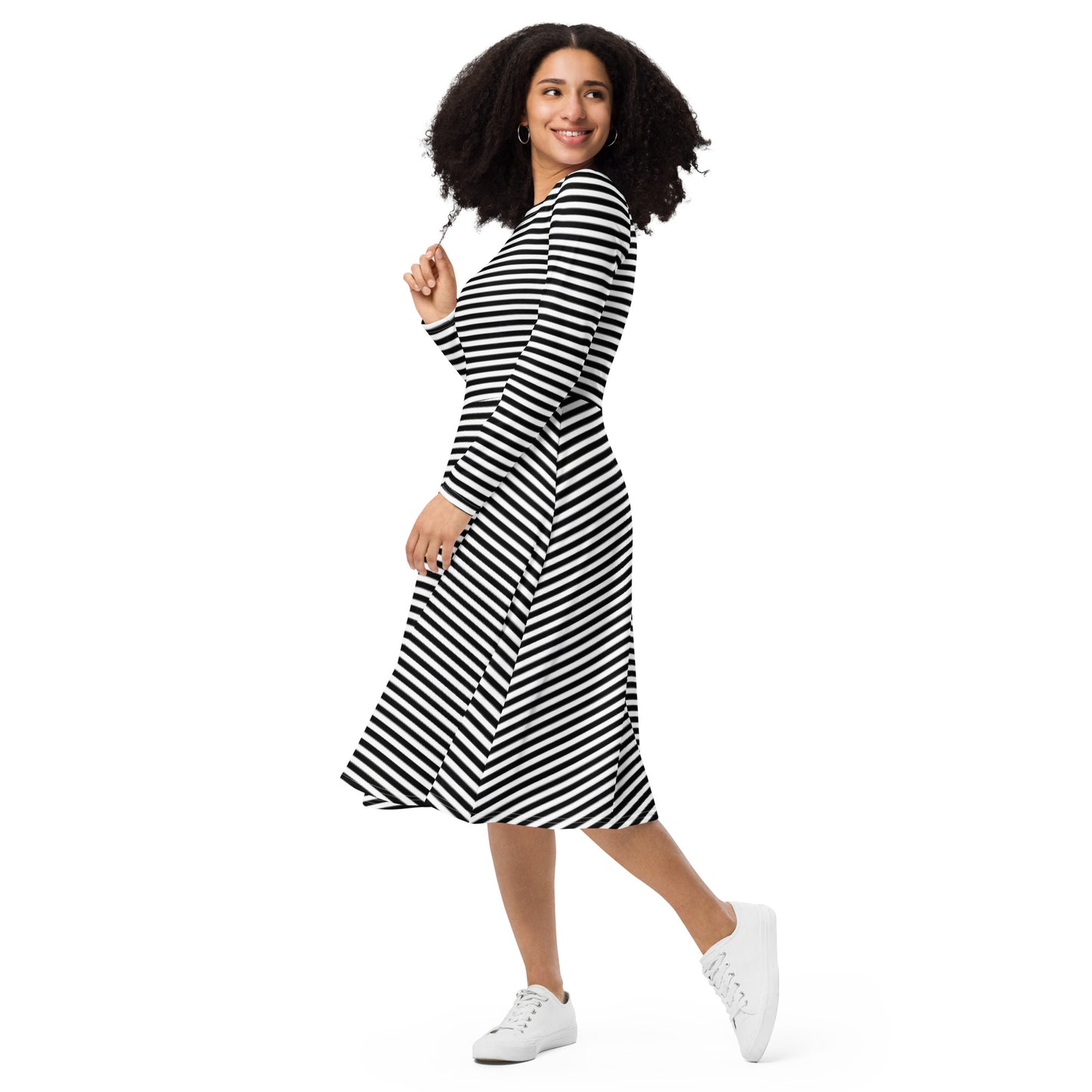 Riley Long Sleeve Midi Dress