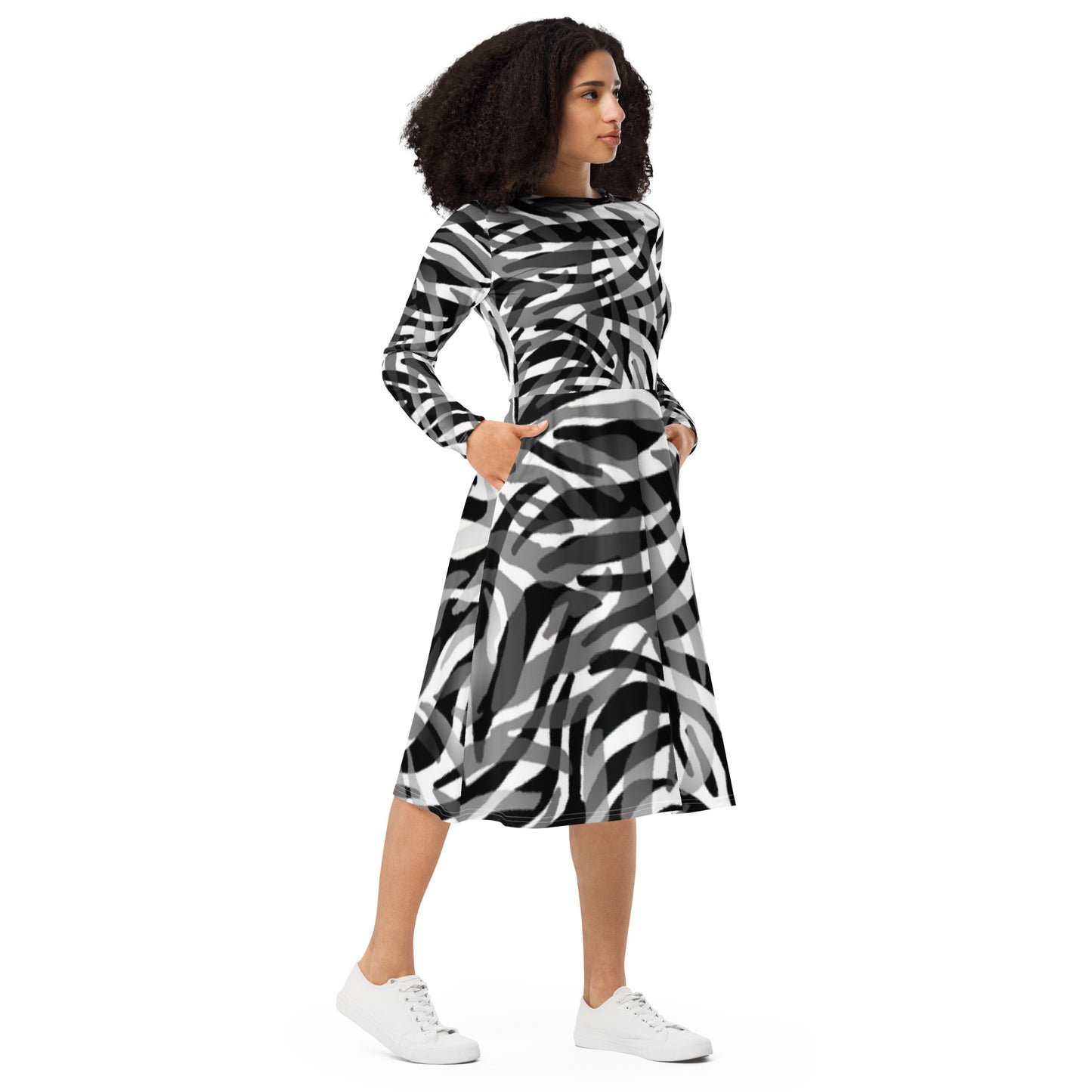 Kayla Long Sleeve Midi Dress