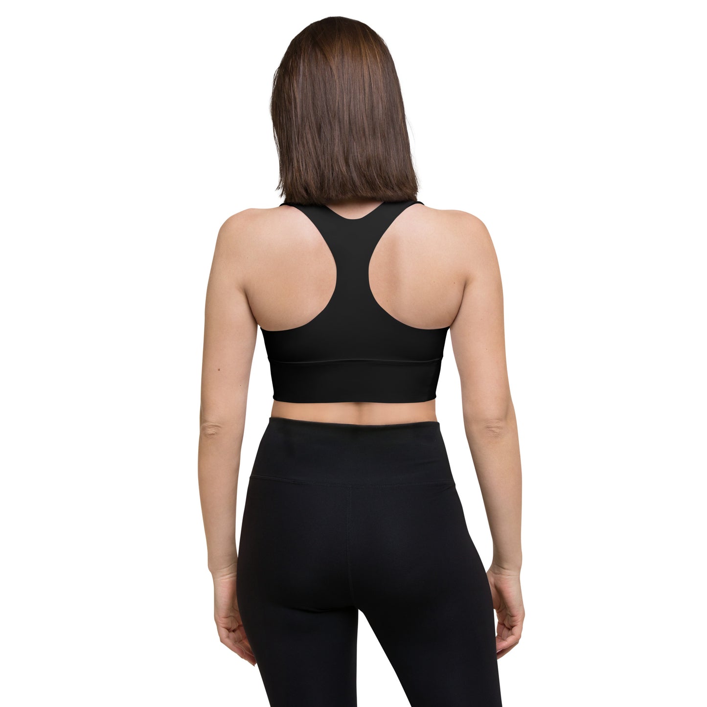 Black Longline Sports Bra