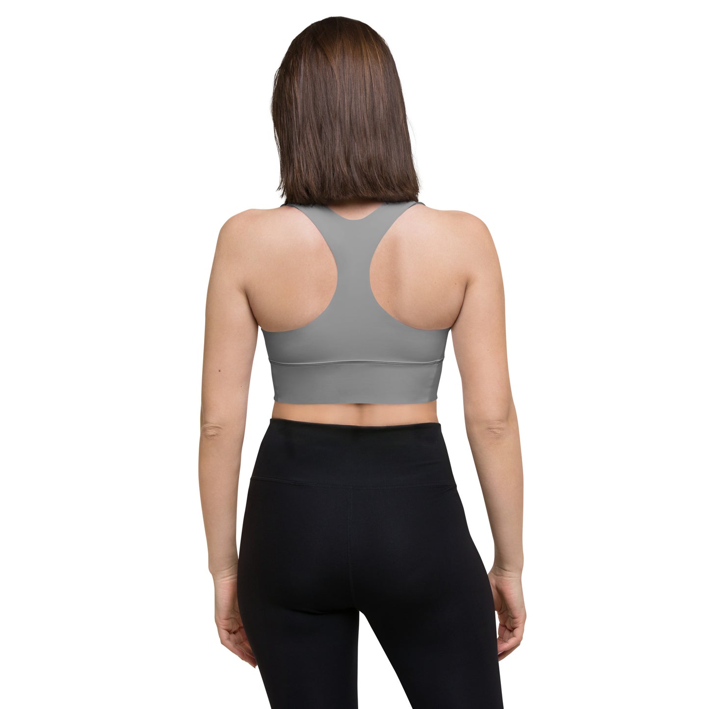 Heather Grey Longline Sports Bra