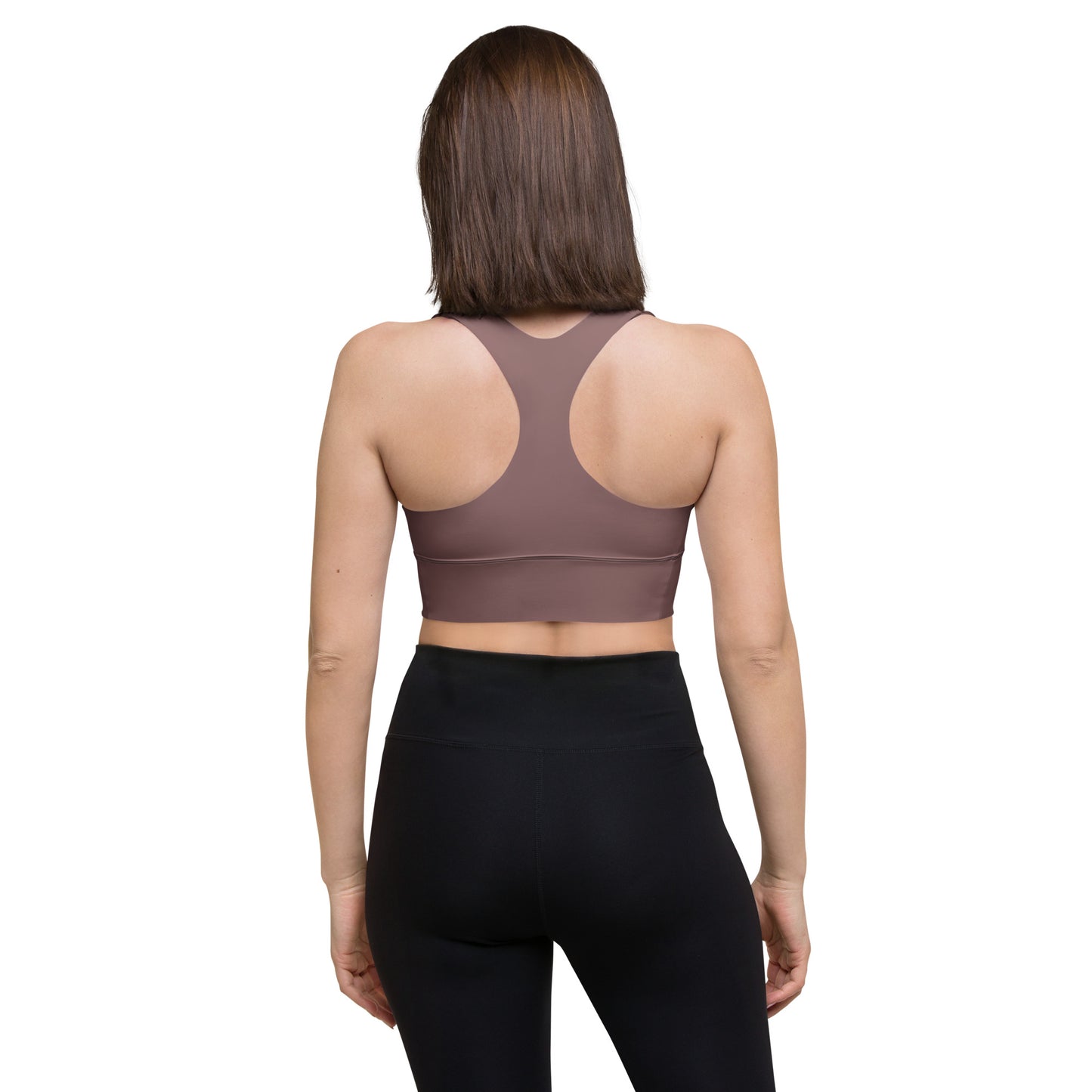 Light Brown Longline Sports Bra