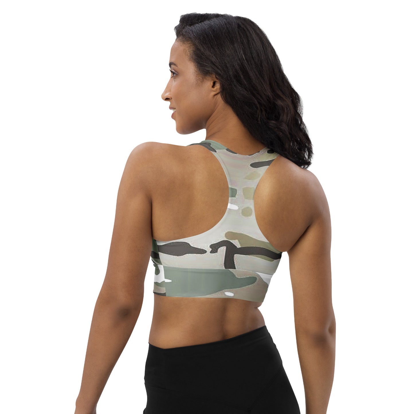 Desert Camo Longline Sports Bra