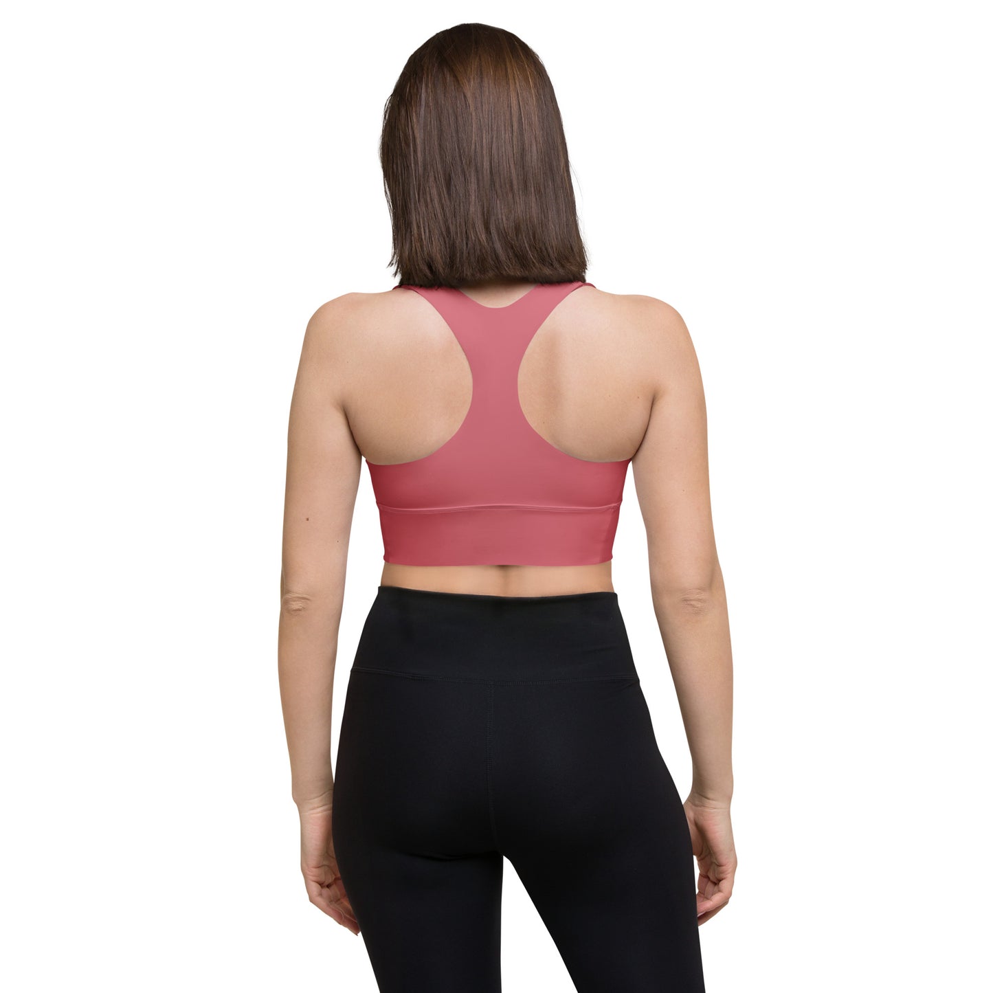 Pink Longline Sports Bra