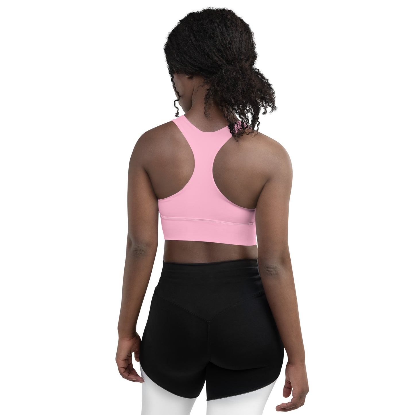 Light Pink Longline Sports Bra