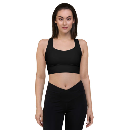 Black Longline Sports Bra