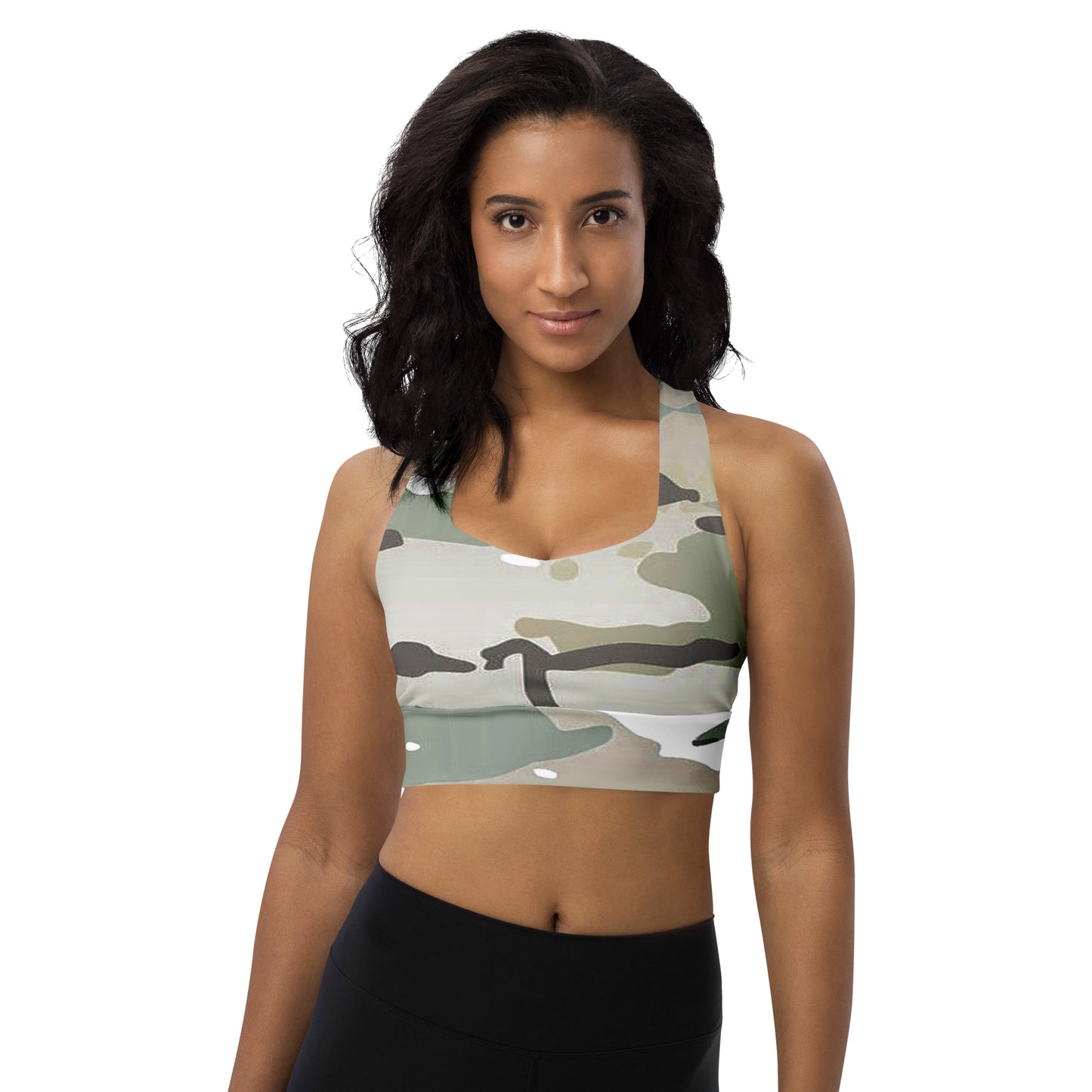 Desert Camo Longline Sports Bra