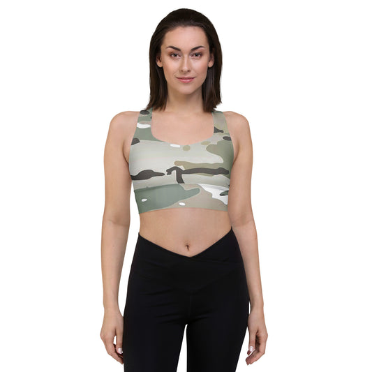 Desert Camo Longline Sports Bra